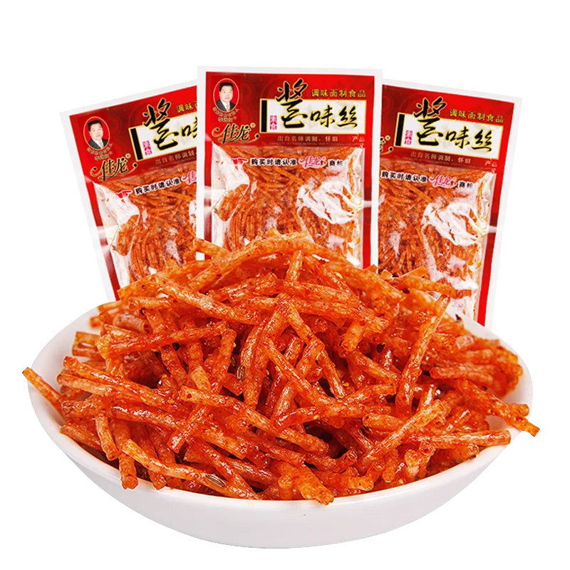 Chinese Snacks Wholesale Weilong Snacks Latiao Spicy Exotic Snacks Spicy Strip Gluten