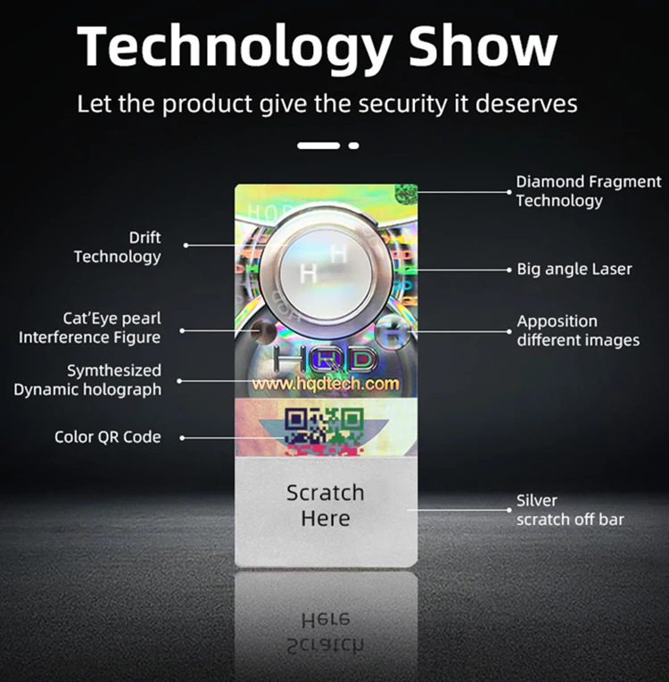 Hologram Security Code Sticker Sheet Label for High Counterfeiting Security Equipment Easy Use Foil Stickers in Guangzhou