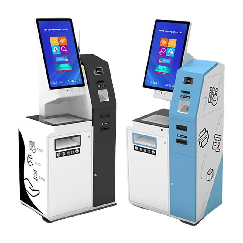 Pos Payment Terminal Kiosk Floor Stand Machine Automatic Ticket Purchase Machine