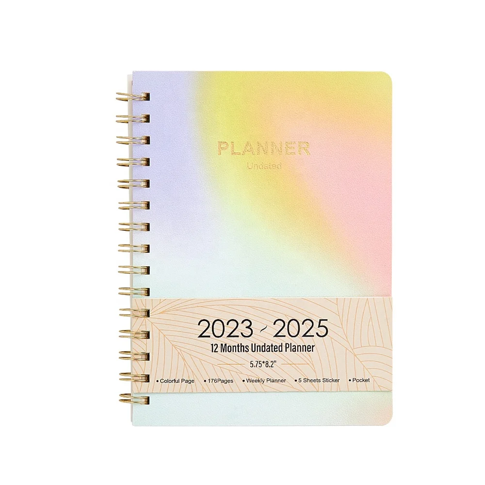 New Design Free Sample 2023 2024 Stock Available Printing Supplies Spiral Daily Journal  Weekly Planner