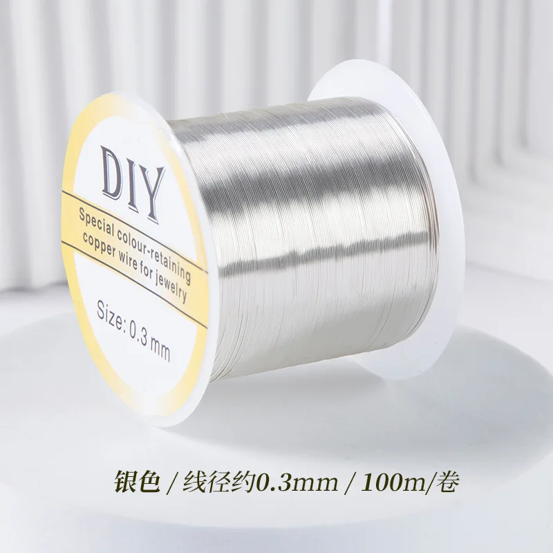 wholesale brass Copper Wire roll Jewelry Beading Wire for Diy beads necklace Jewelry Making accessories metal wire