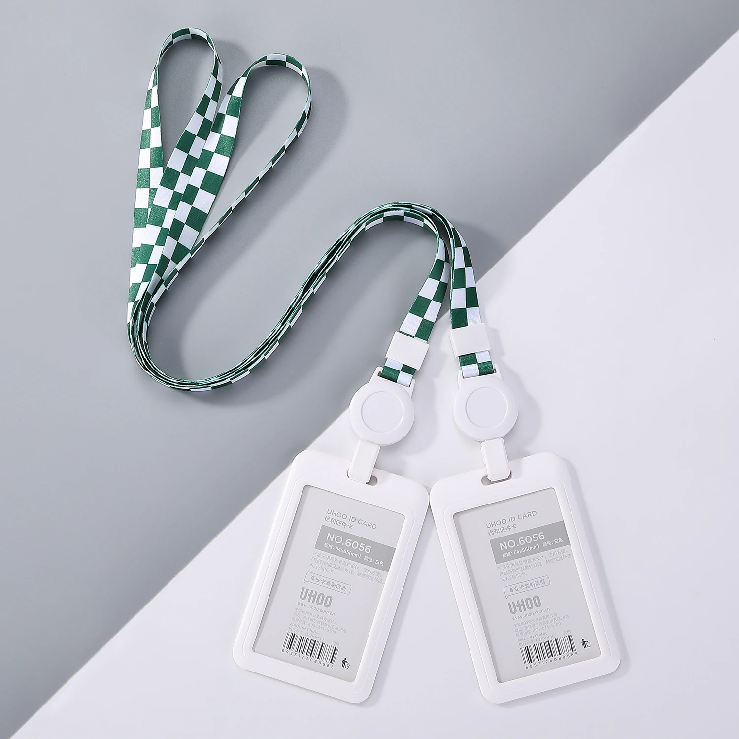 Custom Print Color Thermal Transfer Badge Holder Polyester Lanyard  Strap Retractable Badge Reel