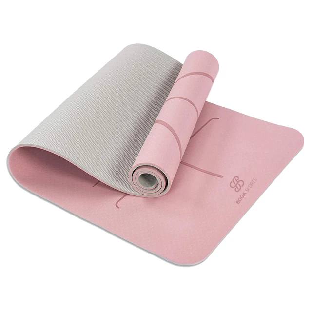 high quality two-color yoga mat anti-slip eco-friendly yoga mat TPE yoga mat
