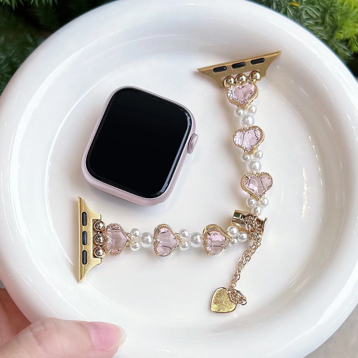 Лидер продаж роскошный ремешок для часов с драгоценным камнем Apple Watch Series 10 9 8 7 SE 40 мм 41 44 45 42 46
