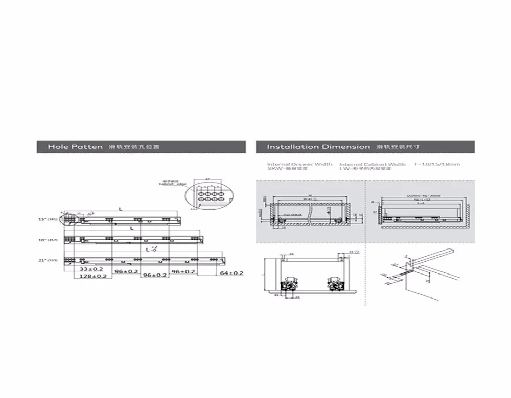 AODELI Slide on Full Extension Concealed Undermount Kitchen Soft Close Drawer Slides For Drawers Cabinet Furniture Hardware