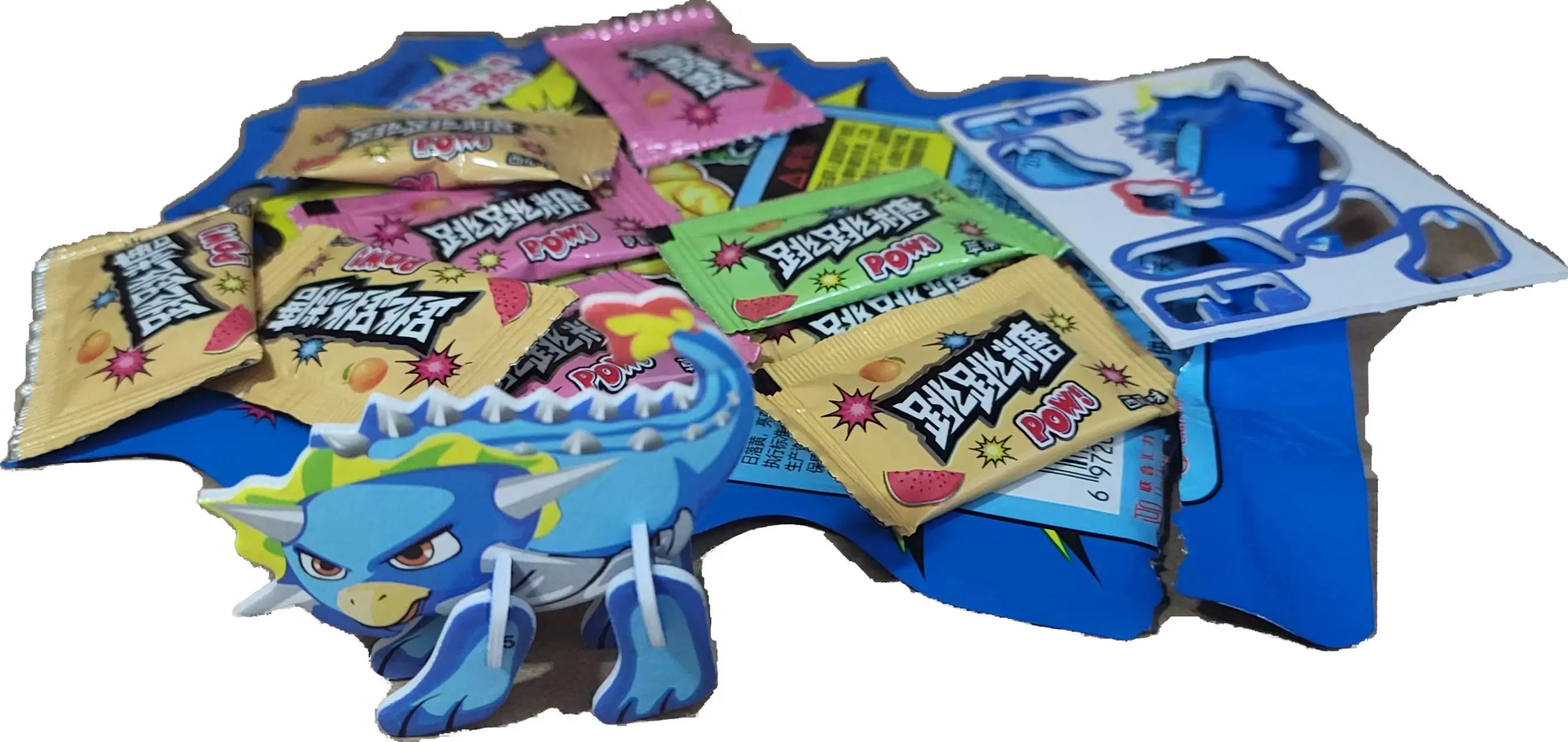 1g pure popping candy with 3D puzzle toy 1g*10pc/bag for kids birthday gift party candy with toy maxed fruity flavor