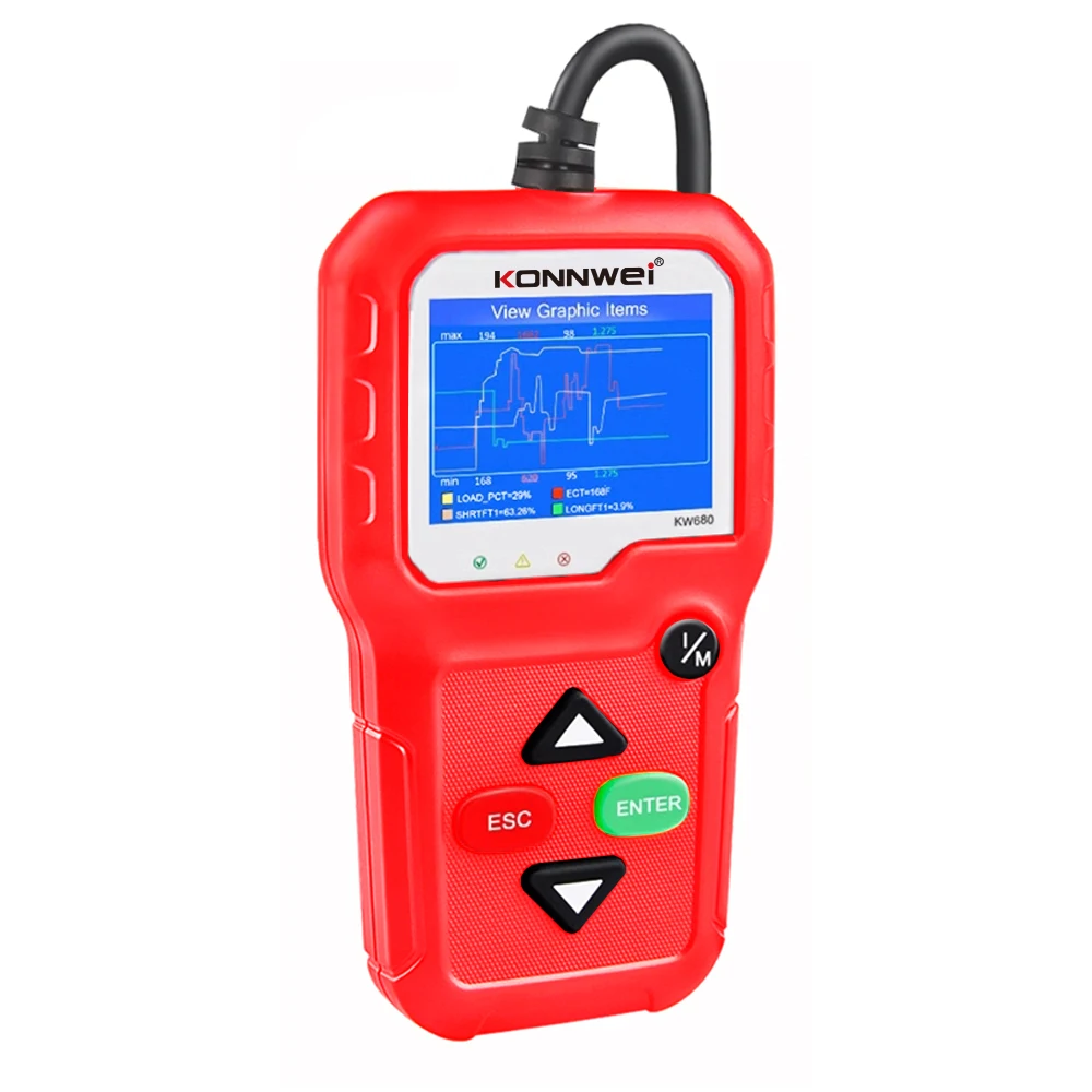 konnwei Factory direct universal car obdii diagnostic scanner automotriz Scanner  with print and upgrade function