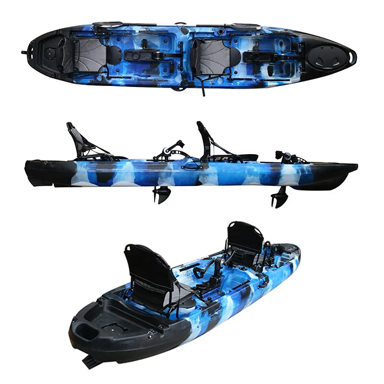 Double Persons Cheap Fishing Kayak Sit On Top Fishing Kayaks Wholesale With Paddle System