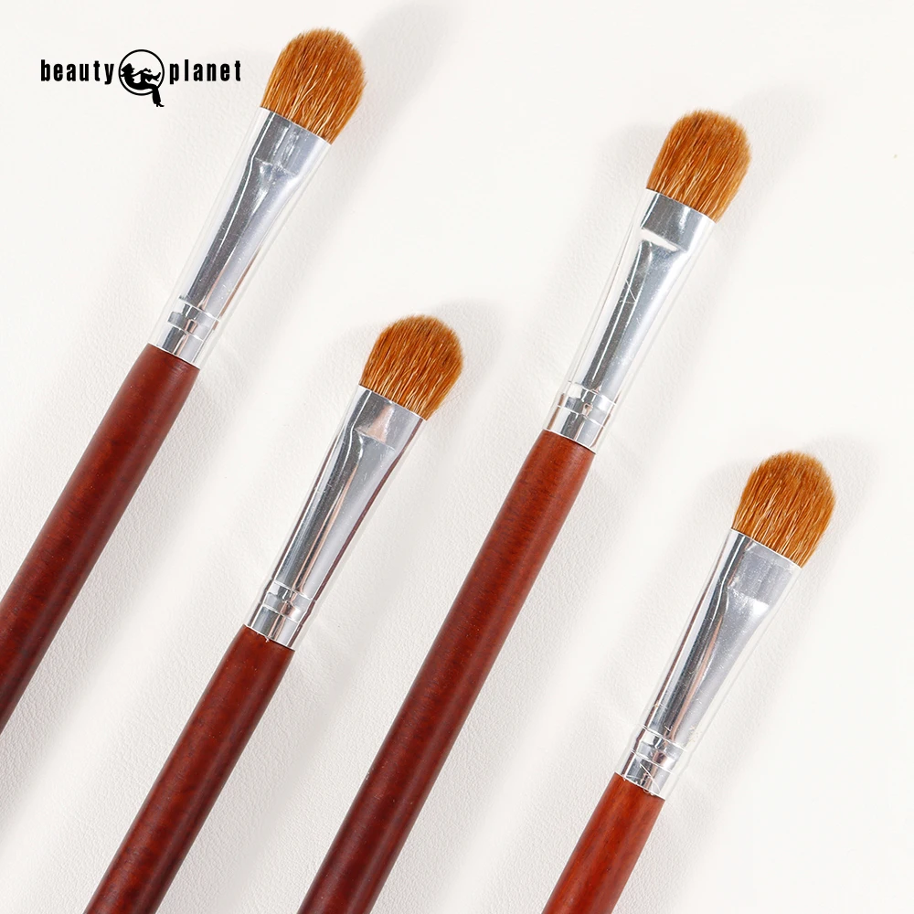 Beauty Planet Wholesale Horse Hair Makeup Brush For Eye Shadow Blending Wooden Professional Makeup Brushes Eye Private Label