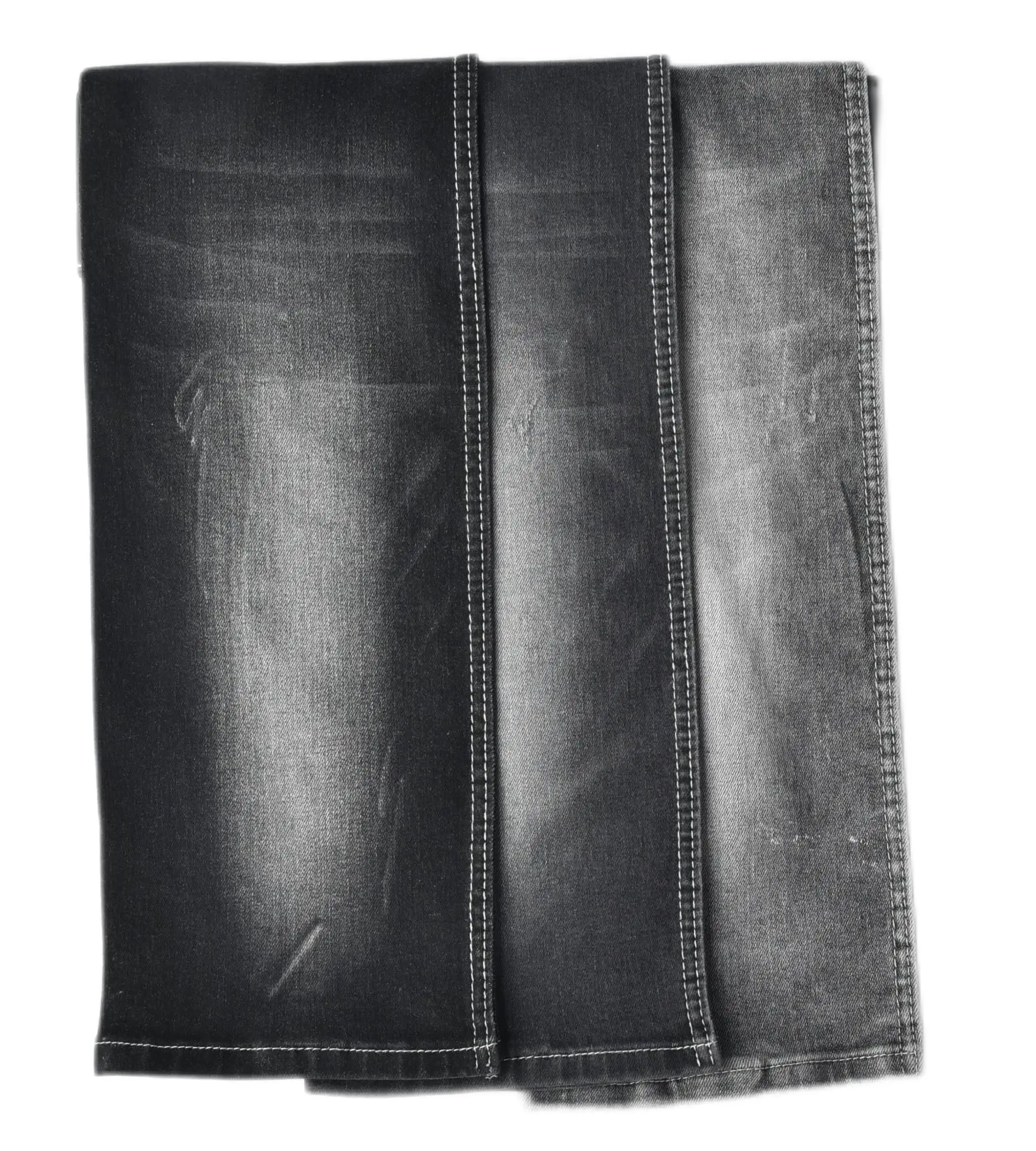 New Pakistan good ring spung OA yarn high elastic dark black lady denim jeans fabric