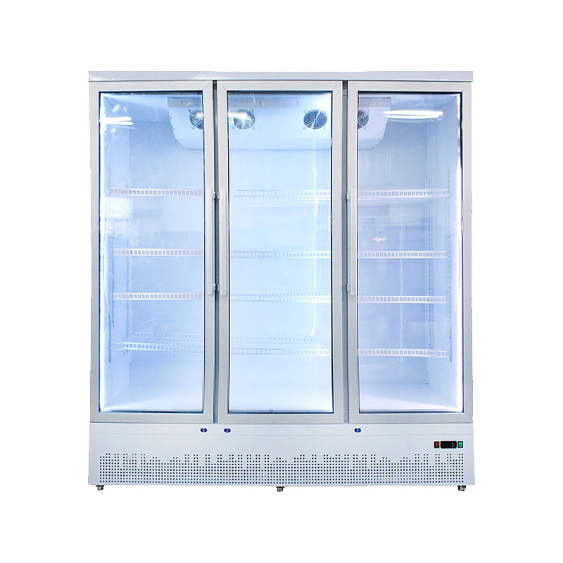 Freezing display cabinet  vertical bar refrigerated display frozen supermarket  cold beer  and wine cabinet  air-cooled