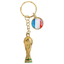 2022 world cup football ball keychain world football cup charms metal with ball keyrings Titan for fans Custom Logo key chain