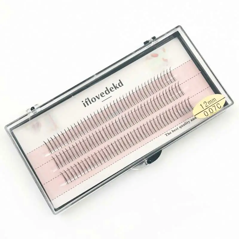 Korean PBT customized mixed color and YY shape lashes premade fans individual eyelash extension