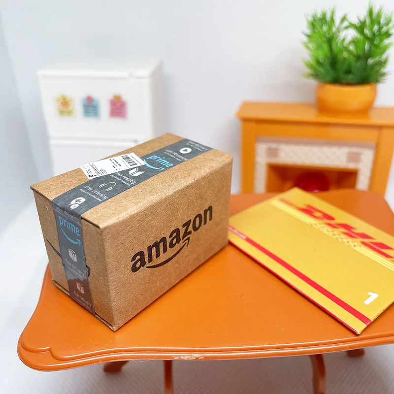 1:6 Scale Dollhouse Accessories Decorations Diy Mini Amazon Box Miniatures Package Wholesale