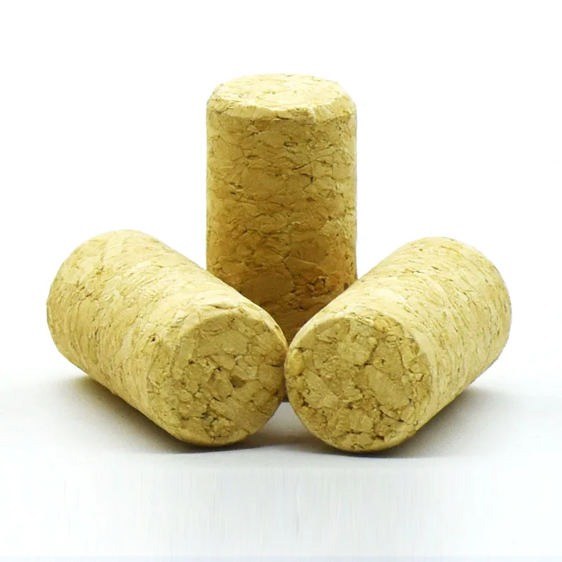 Wholesale Manufacturer corchos para vino natural bouchon de vin 22mm 22.5  agglomerated wine cork stopper corcho vino para