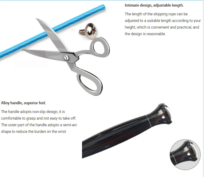 Self-Locking Jump Rope Speed Steel Wire Adjustable Weighted 300 Cm Aluminum Drawstring Bag For Jump Rope