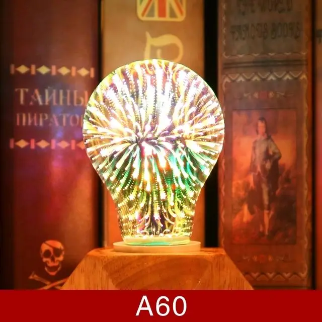 Горячая Распродажа 2021 года! 4 Вт освещение, 3D Светодиодная лампа, звездная светодиодная Ночная лампа фейерверка