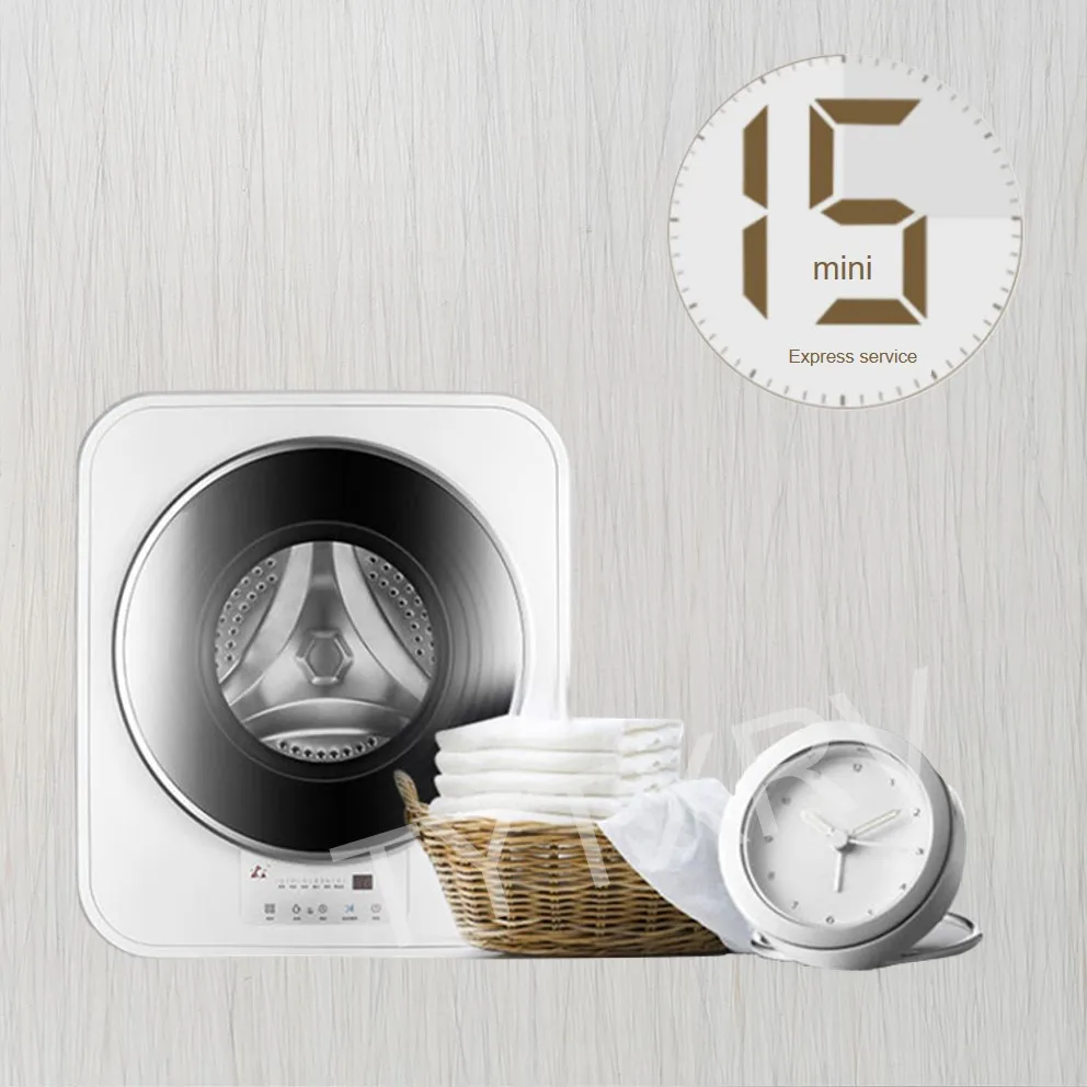 HEYRV 3kg RV Caravan Washing Machine Mini Fully Automatic Washer Dryer Portable Front Loading Washing Machine