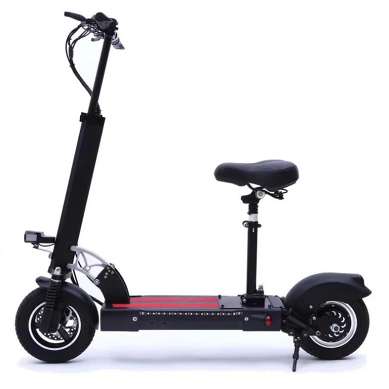 Long Range 3 Speed Modes Dual Disc Brake 500W Motor Folding Adult Electric Offroad E Scooters With Seat