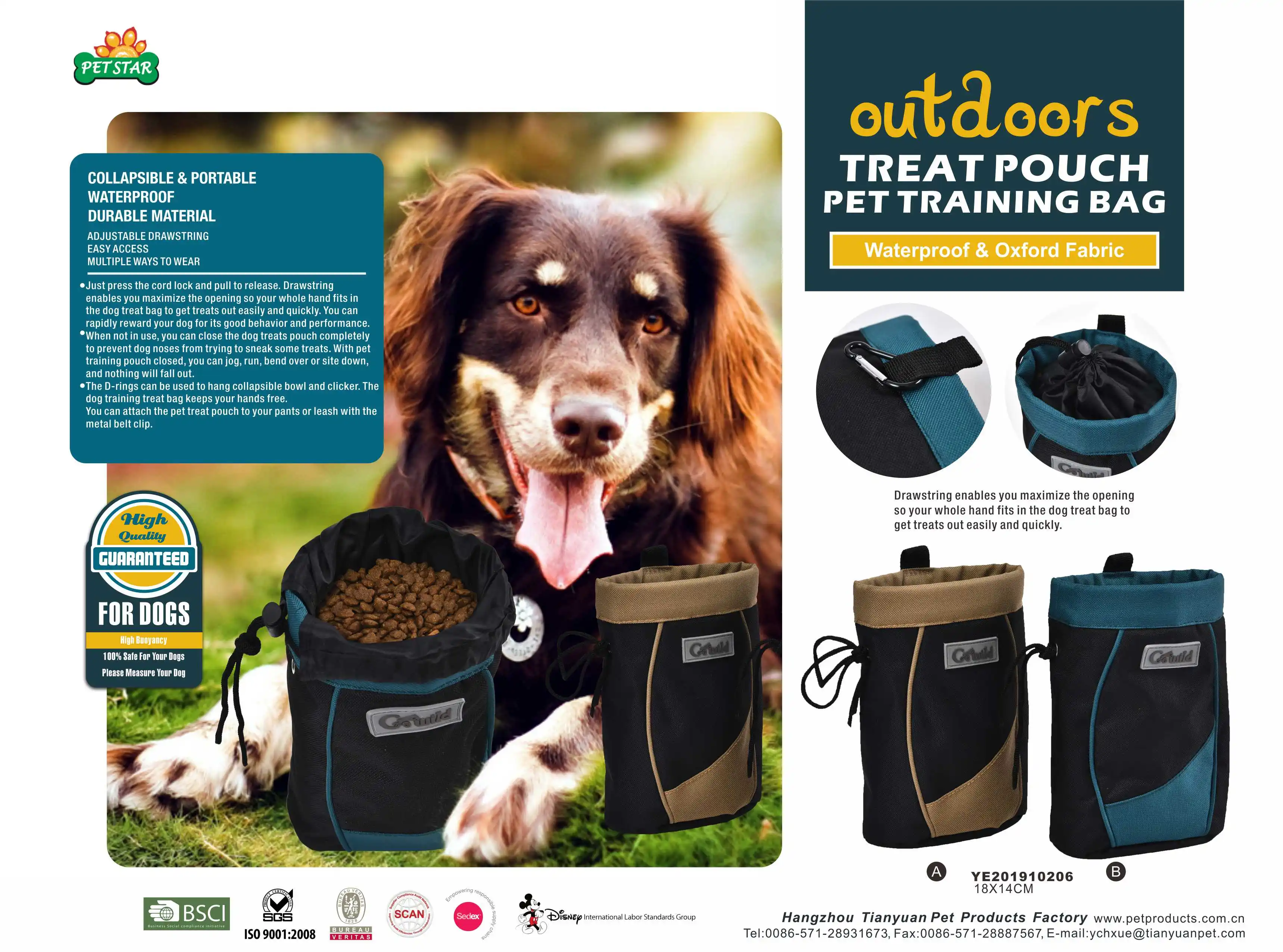 
Outdoor Dog Treat Bag High Quality Waterproof Dog Treat Pouch 