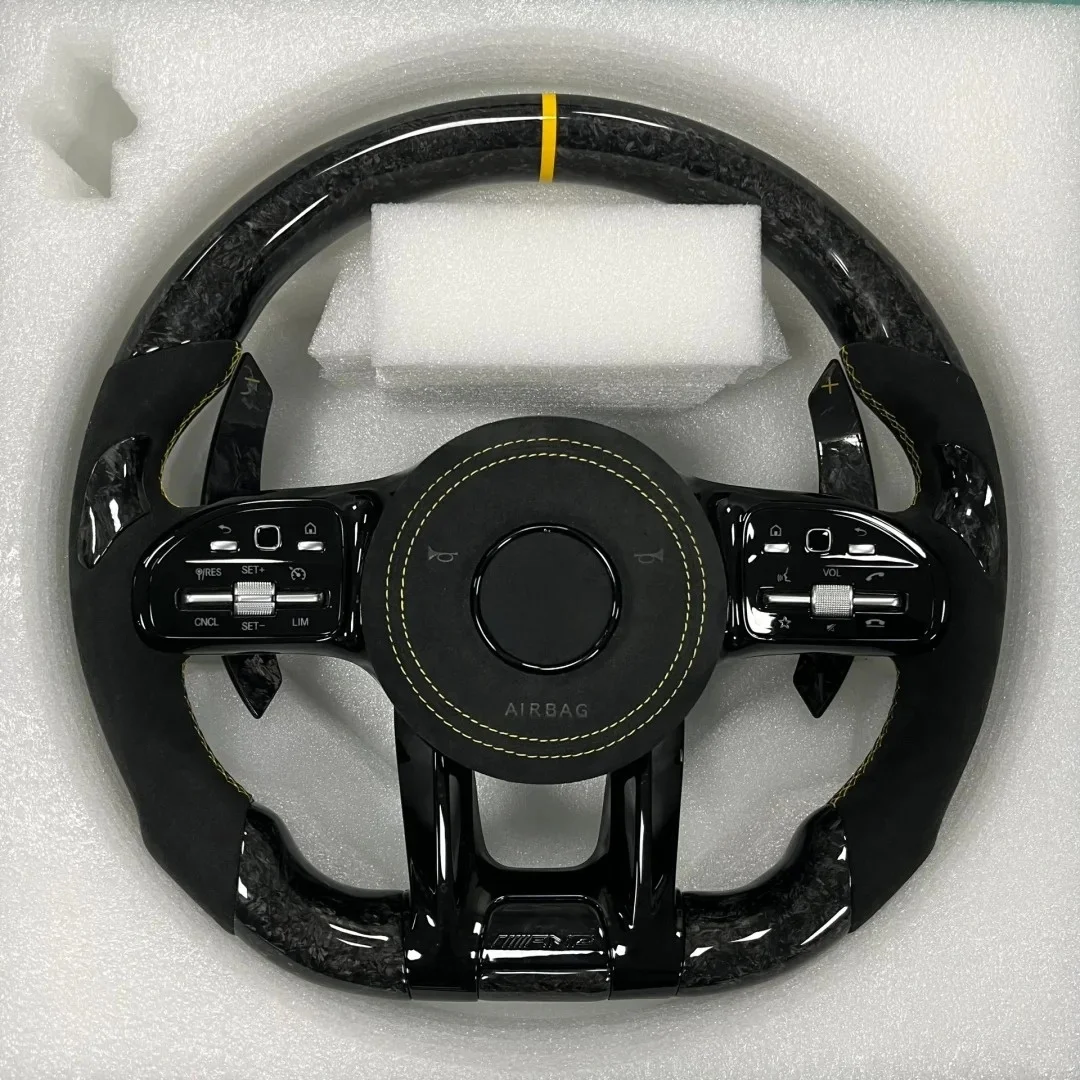 Car Steering Wheel For Mercedes Benz AM-G W447 SLK R171 G Class A220 W219 GLE W176 ML W202