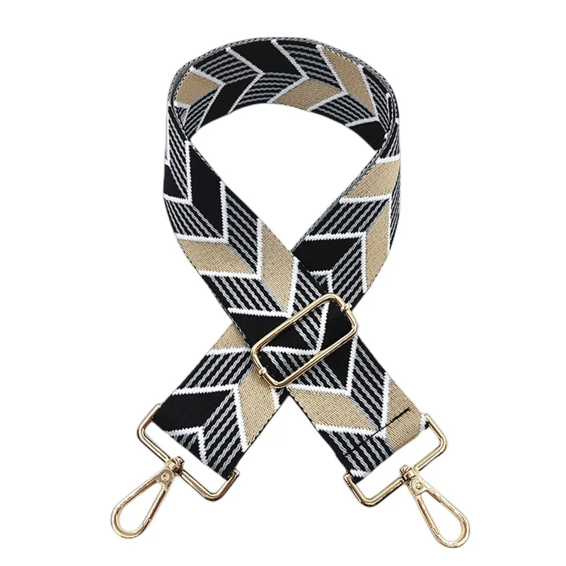 New Trending 5CM Striped Webbing Bag Strap High Quality and Fashion Removable Shoulder Strap for Bags