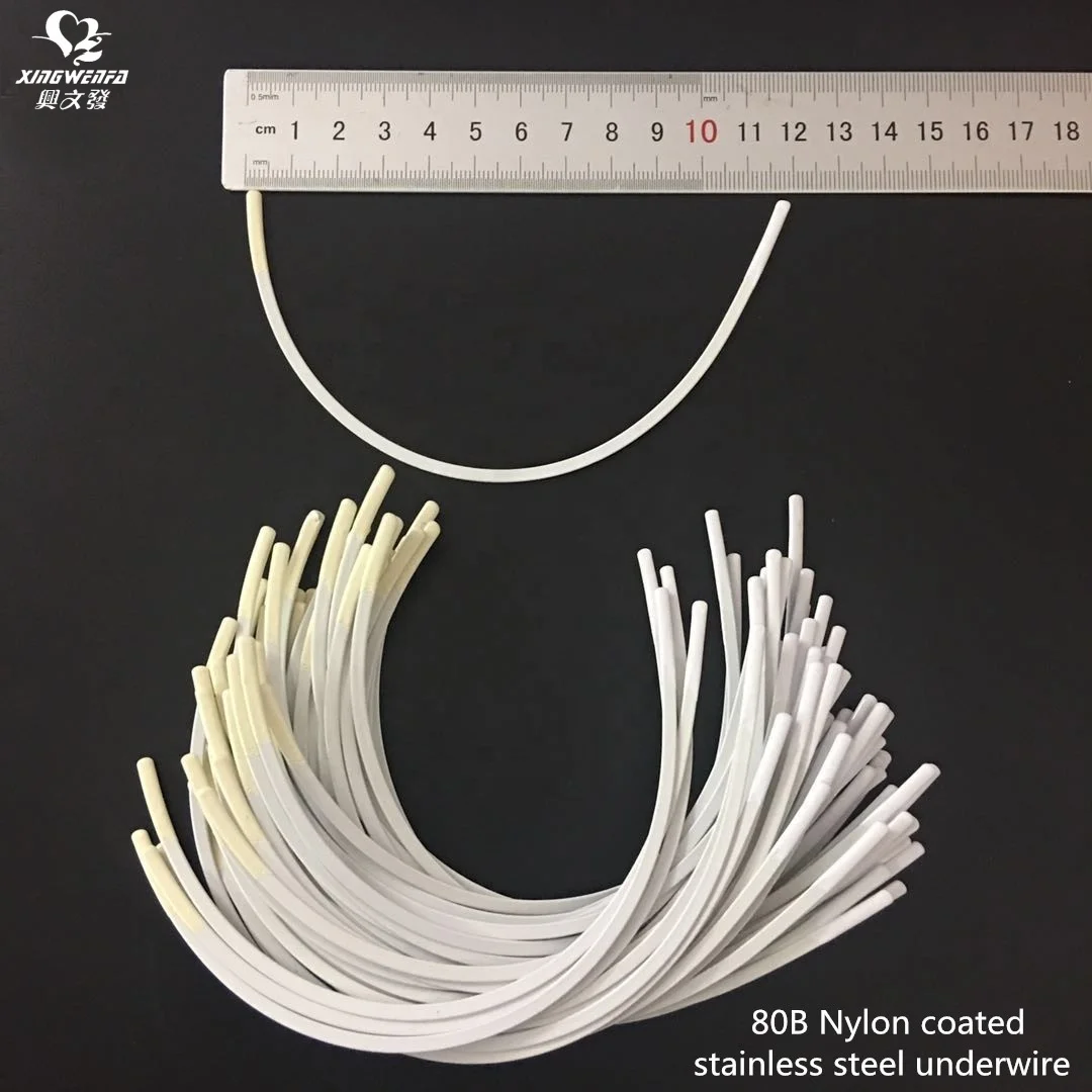 Underwear accessories 80B Good quality nylon coated stainless steel wire bra underwire