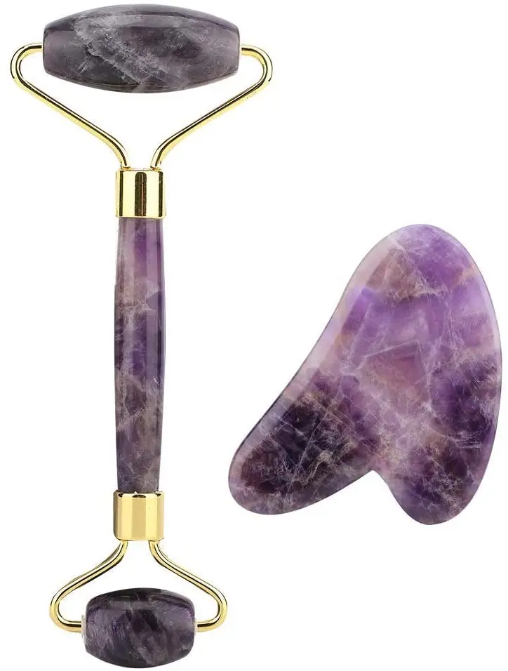 Manufacturer Pro Facial Massager Stone Face Gua Sha Gemstone Roller, Guasha, 3D Mas And Et Ridoki Guasha Jade Roller