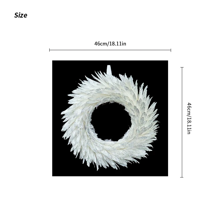 Zhengtian Feather Wreath Supplies Wholesale Goose Feather Wreath Christmas Decoration Festival Wreath Wedding Flowers Garland