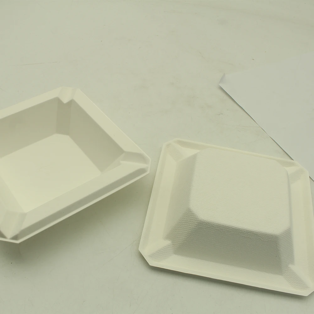 Wholesale White Custom Logo Degradable Wet Pressed Pulp Ashtray Environmental Protection Pollution-Free Disposable Ashtray