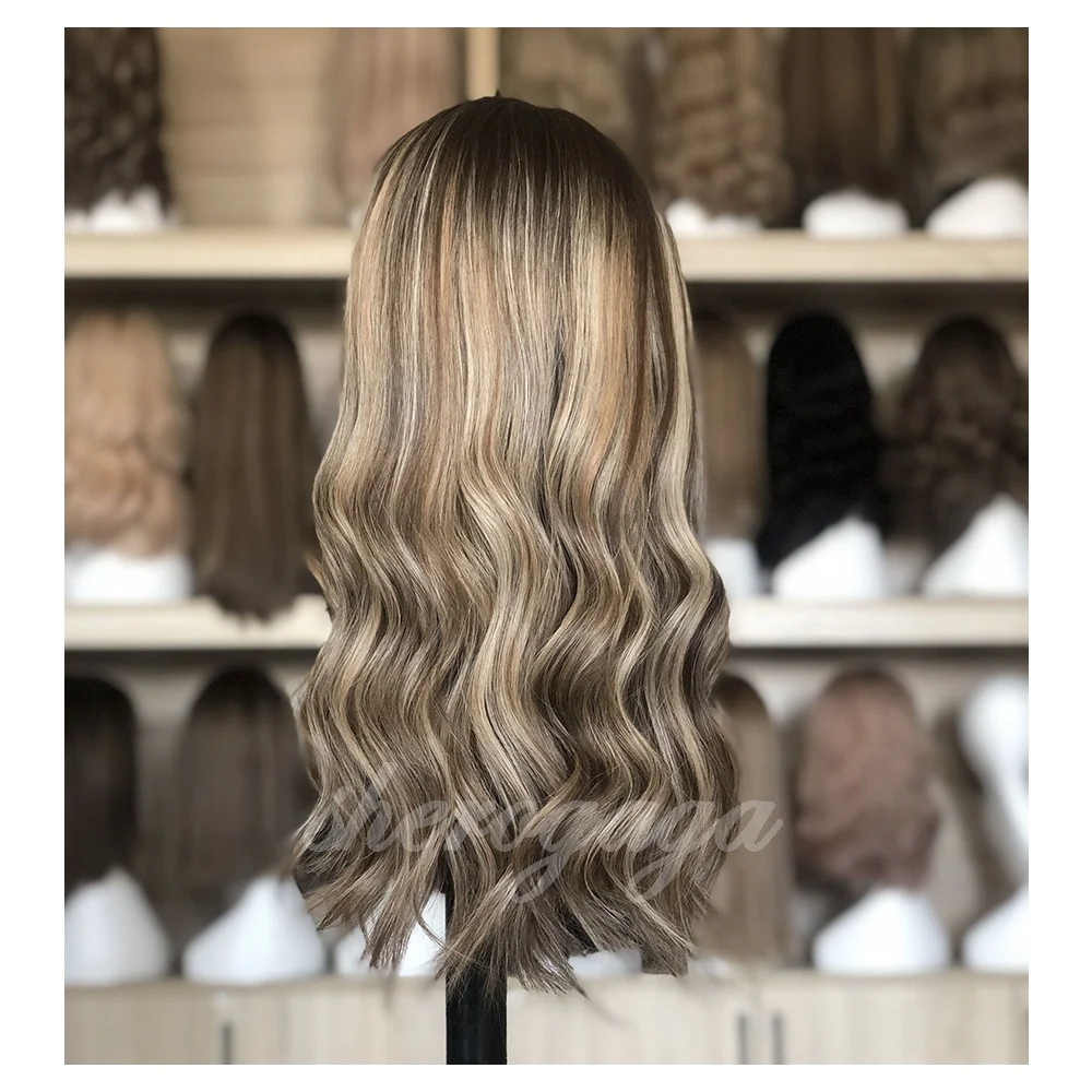 20 Inches Straight Wave Layered Jewish Wig Sheitel 12A Virgin European Human Hair Wigs