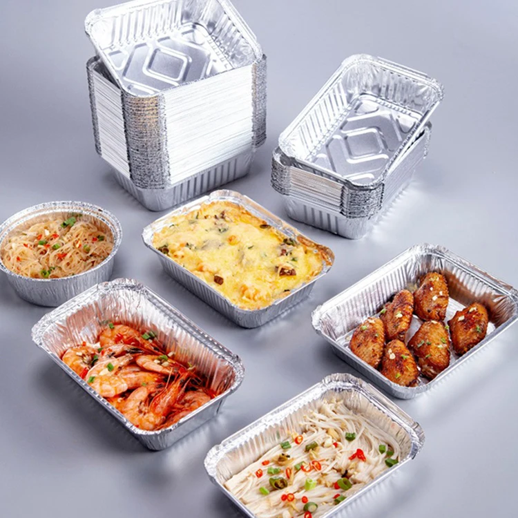 Aluminium Foil Catering Serving Trays Takeaways Disposable Aluminium Food Tray