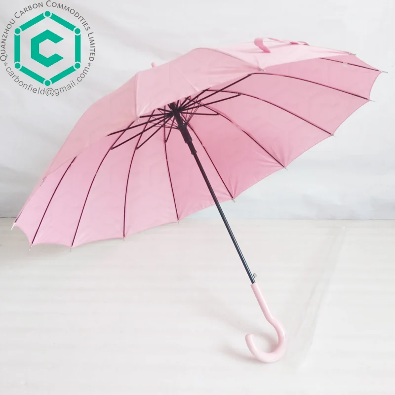 Greece Market Pink color 22inch 14k straight blank umbrella for market