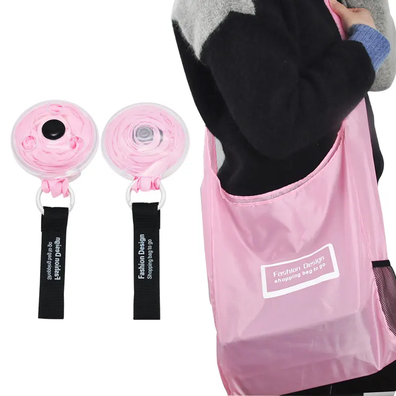 eco customized logo rollring shopping bag keyring logo tarpaulin