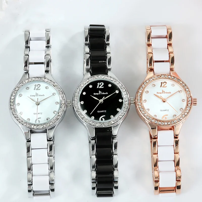 Factory Direct Fashion Quartz Watches For Women Custom Waterproof Alloy Case Alloy And Resin Band Watches