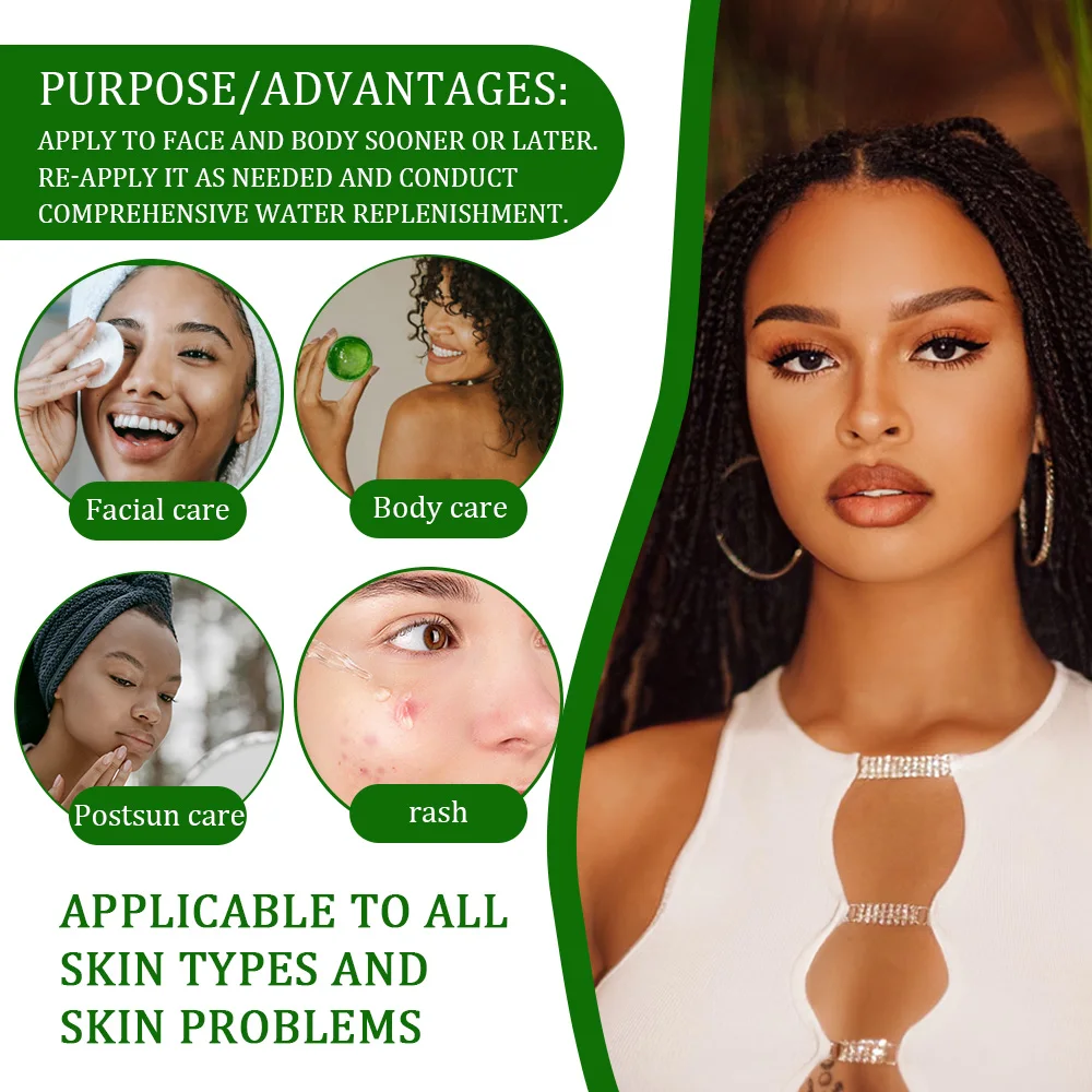 Private Label Aloe Vera Gel Lightening Organic 100% Pure Natural Skincare Face Moisturizing Soothing Aloe Vera Gel