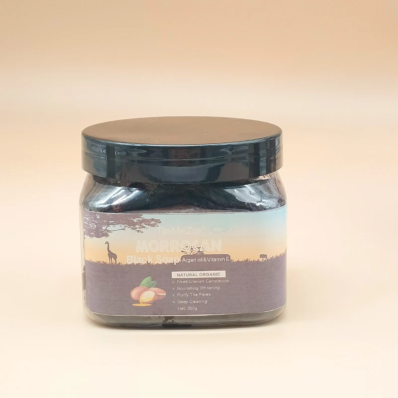 High Quality Moroccan Black Soap With Argan Oil Raw Material Face Whitening Skin Brightening Lightening Soap Body Bar Soap