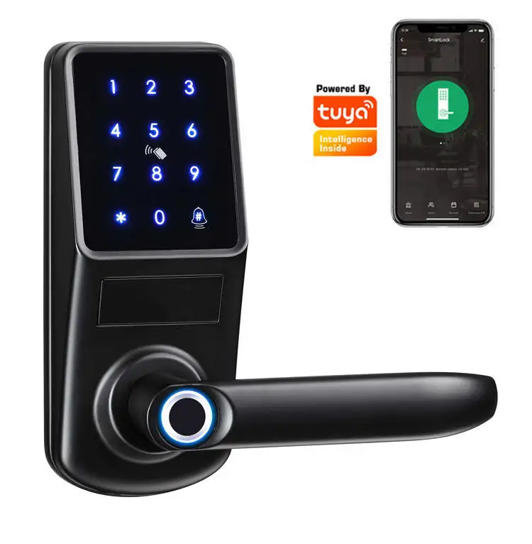 RFID digital smart door lock Waterproof WiFi electronic biometric fingerprint ttlock tuya lock