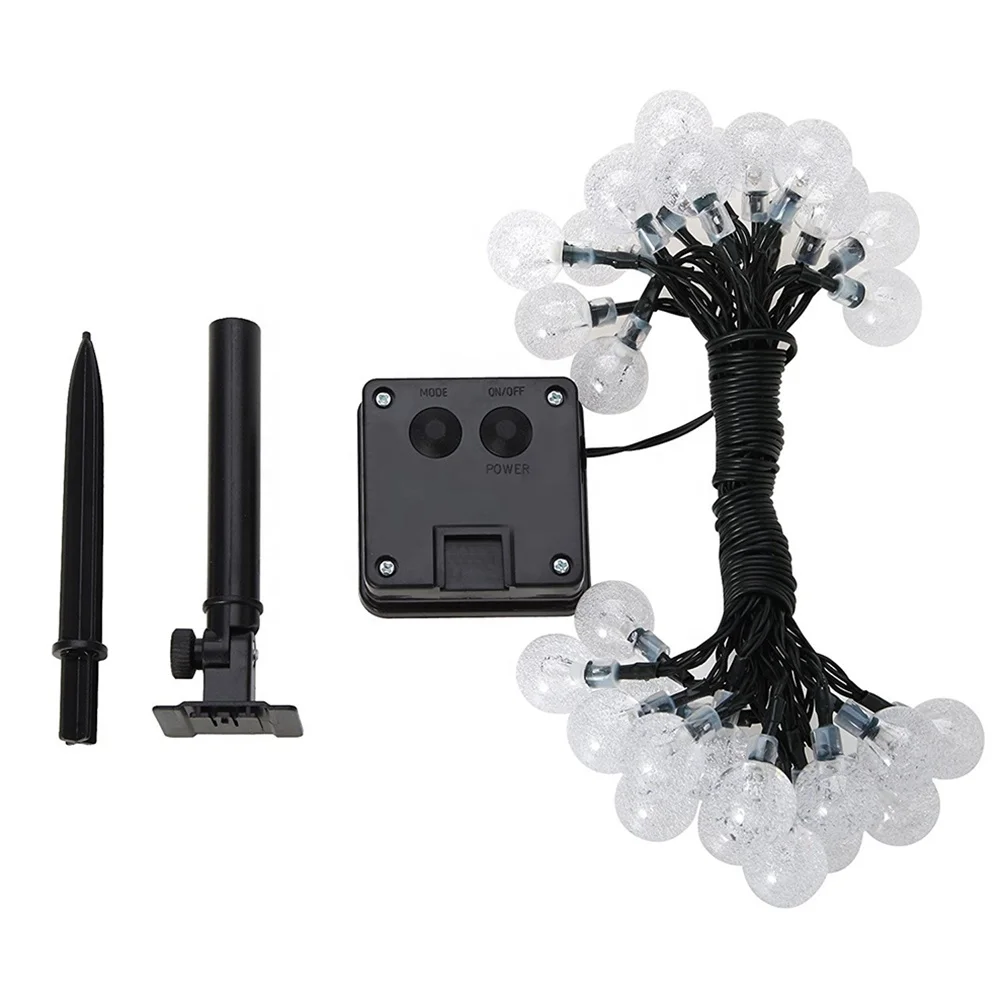 50 Light Outdoor Waterproof 6m Light String 30 Led 2 Modes Christmas Halloween Solar Led String Lights For Holiday Decoration