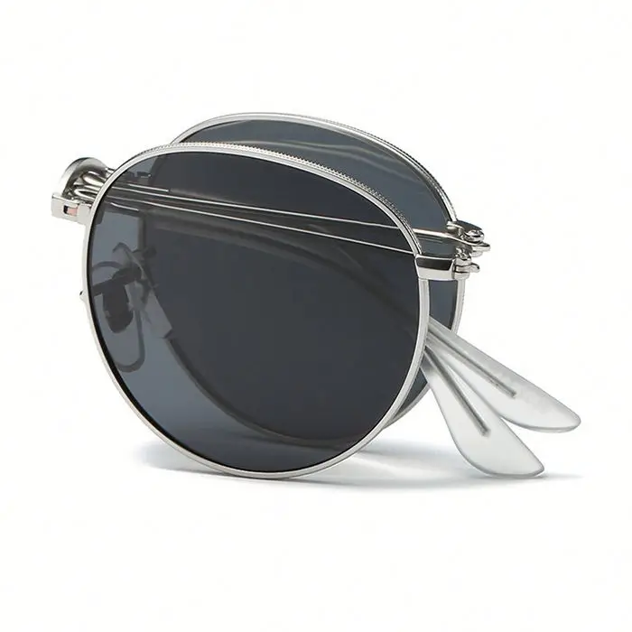 2022 cheap custom logo uv stylish fashion portable sun glasses folded folding polarized foldable sunglasses with case
