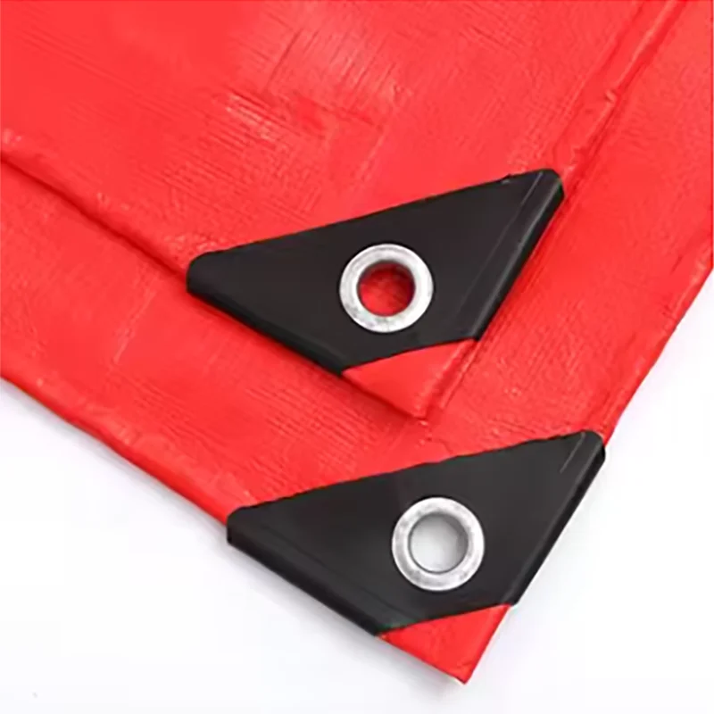 Red Multi-purpose Cover Waterproof Tarpaulin Plastic PE Tarp Outdoor-Awning Outdoor Tents Tarpaulin Cover Tarpaulin Tent