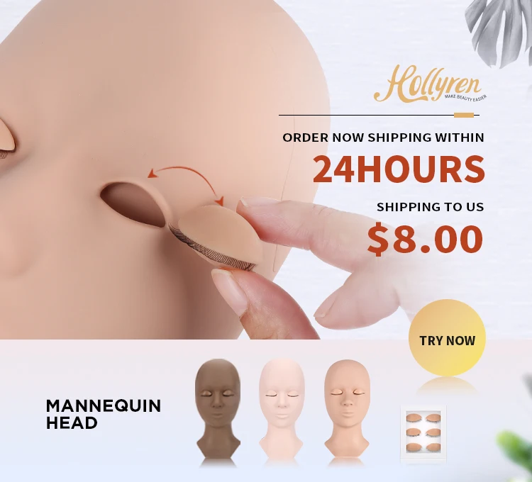 New Eyelash Extension Supplies Lash Training Tools Dummy Mannequin Head Replaced Makeup Practice Eye Lashes Graft Accessories