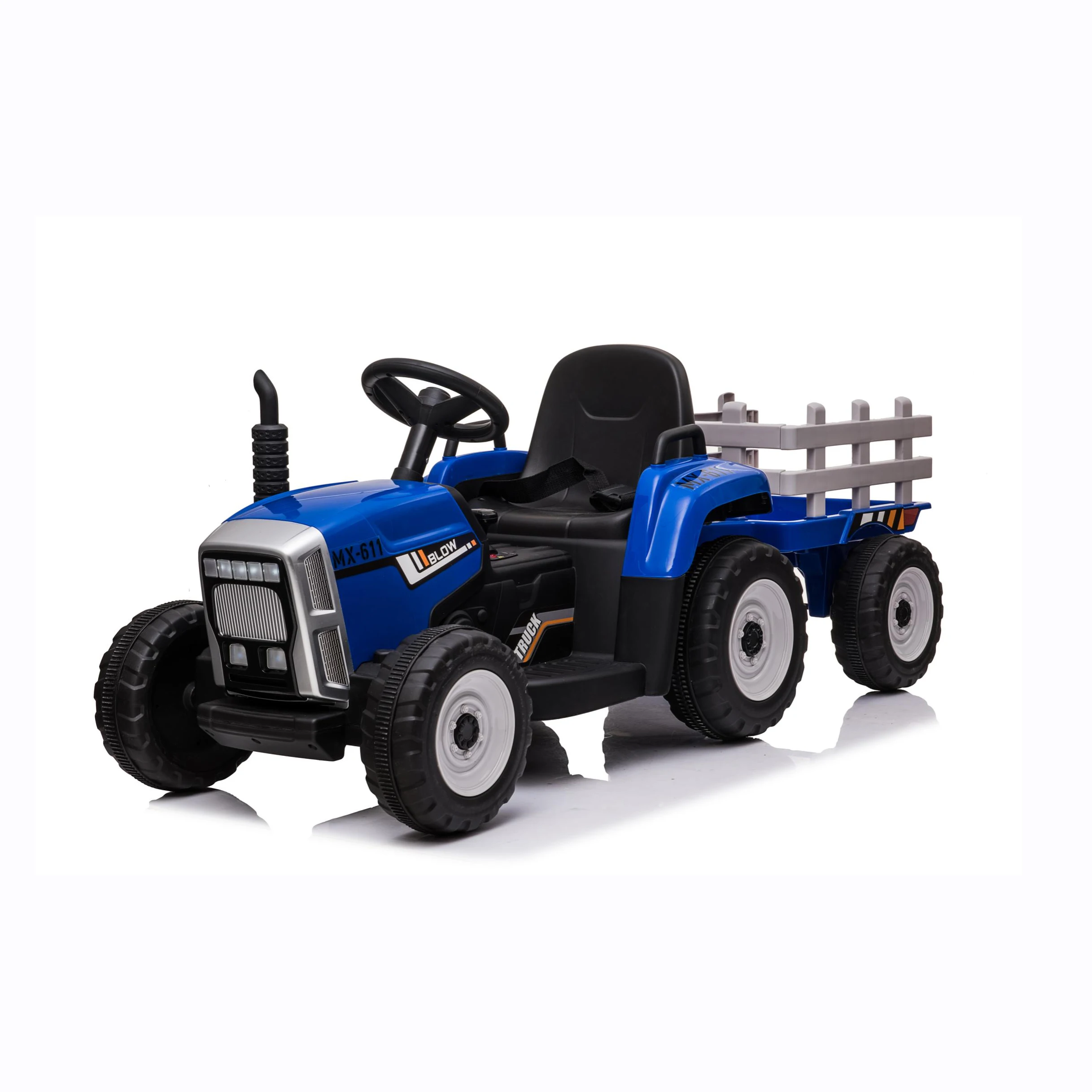 Lorda 2024  design 12v battery kids ride on car 4 wheelers with 2speed tractor truck vehicle for children kids ride on tractor