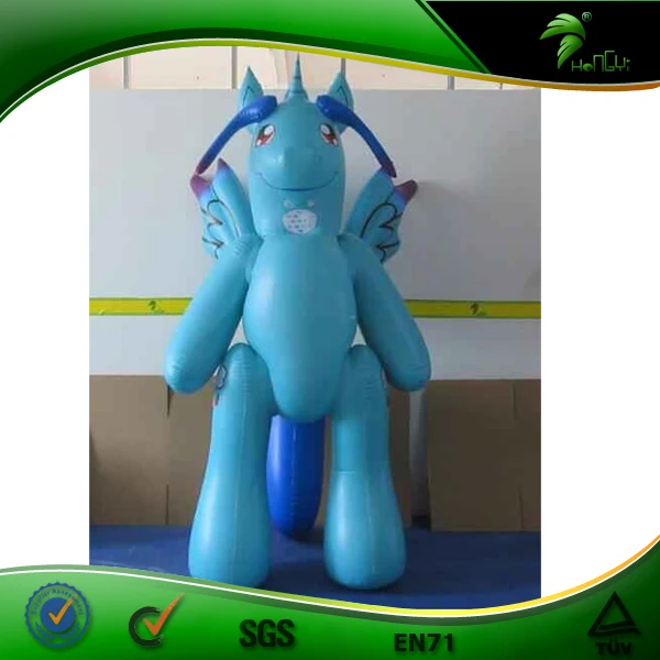 Hongyi Inflatable Cartoon Anime Figure Mascot Suit Double Layer Inflatable Moving Rainbow Horse Costume