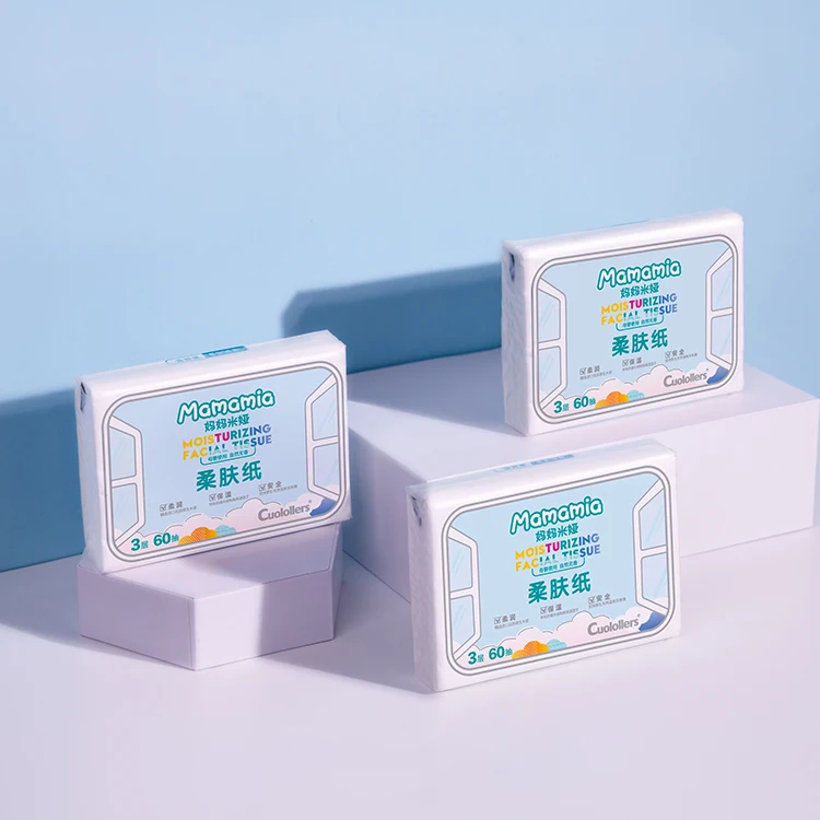 
Comfortable Face Cleaning Custom Logo Tissue Paper Gift Wrapping Cotton Soft Tissue 