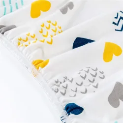 Custom Designs Elastic Fitted Sheet Standard Organic 100% Cotton baby Fitted Crib Sheet