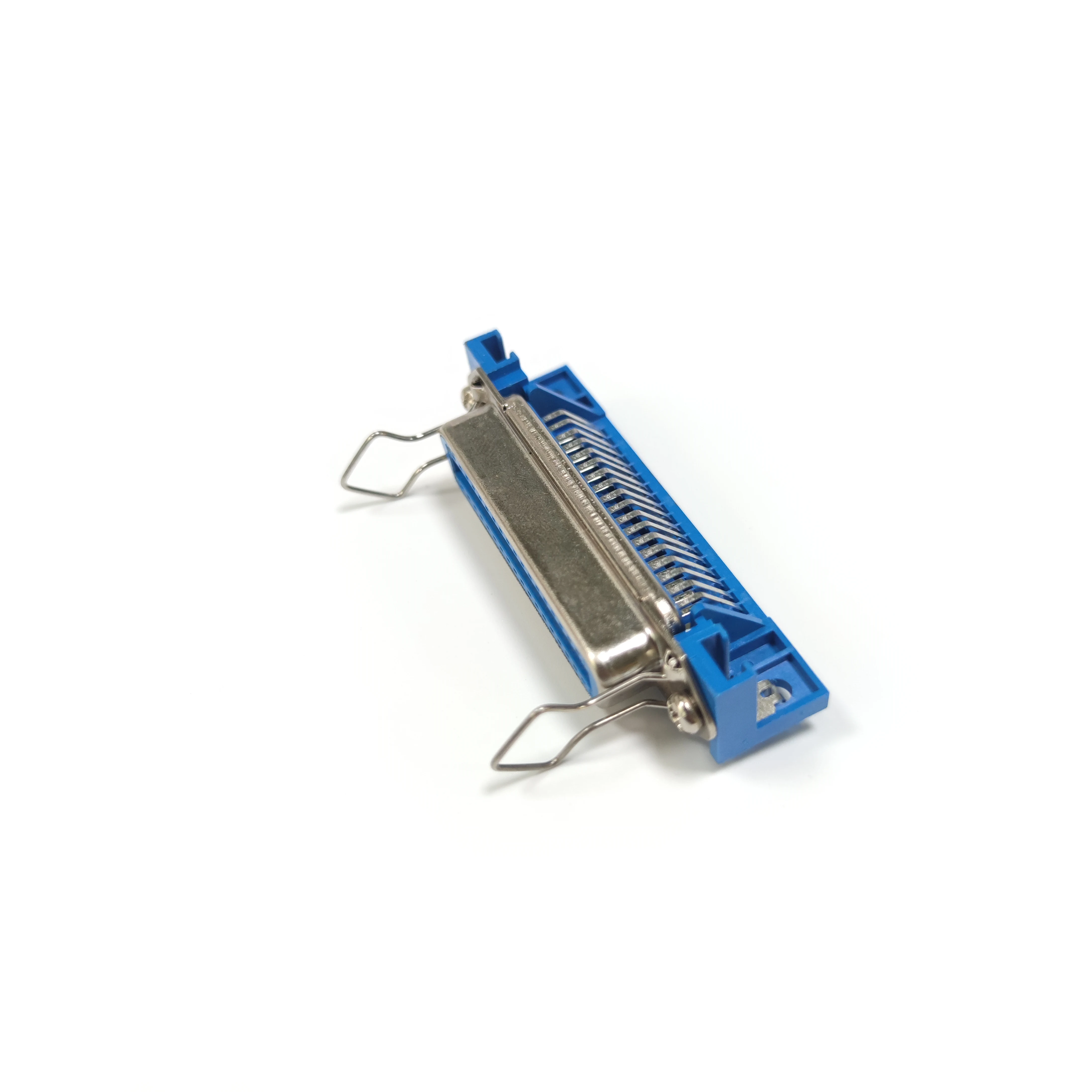 CN 36p female  seat riveting harpoon 90 degree plug-in board 57 series connector in blue