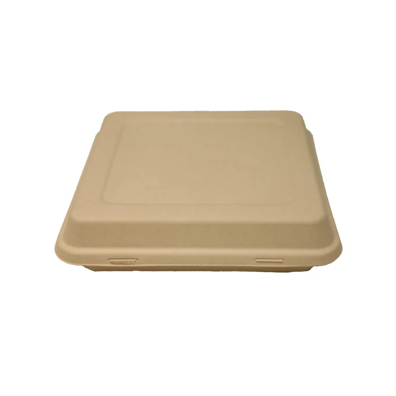 Food Grade 100% Biodegradable Bamboo Pulp Containers Disposable Trays With