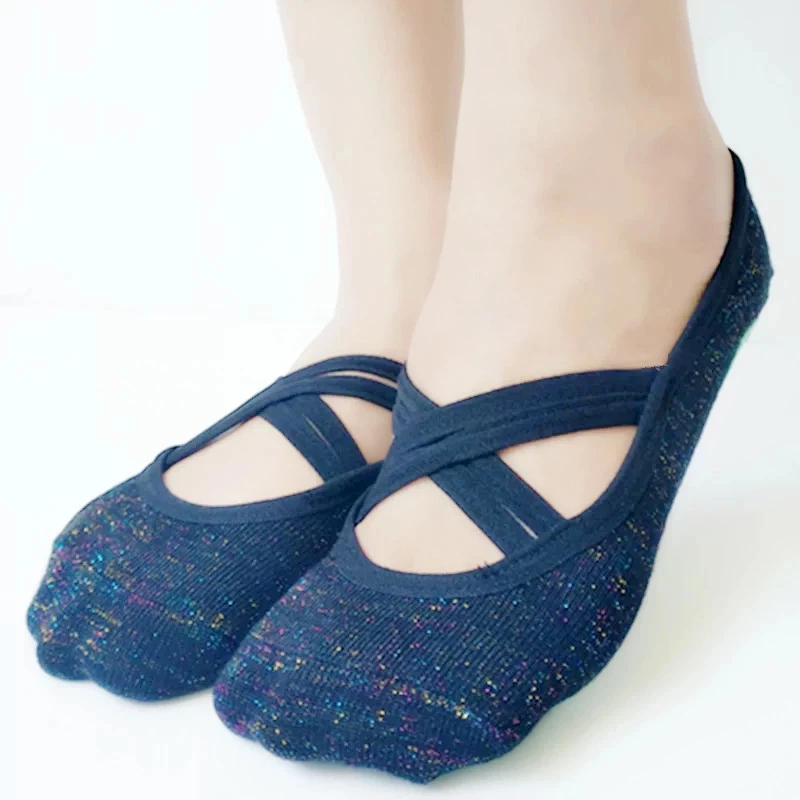 
Professional custom cross strap anti slip yoga socks bamboo fiber cotton pilates yoga socks 