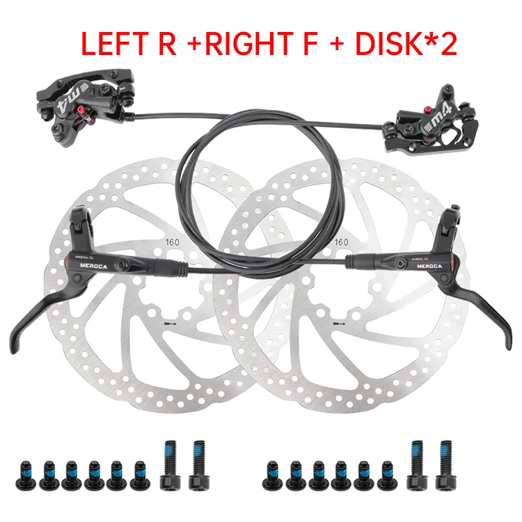 Высококачественный четырехпоршневой велосипедный гидравлический тормоз Meroca MT420 800 1400 мм передний левый комплект